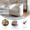 Flash Furniture Dean Club Style Commercial Barrel Accent Armchair Metal Base, Cream Fabric Upholstery BS-AC22-064-CRM-GG - alternate 2